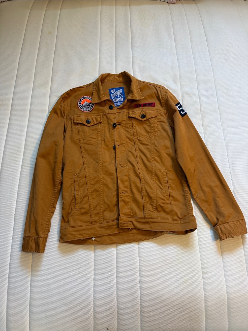 Superdry Women’s  Tan Military Patchwork Field Jacket